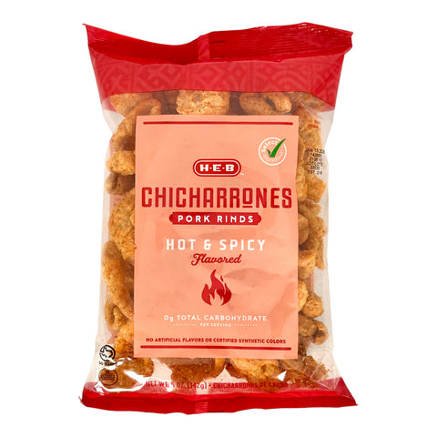 H-E-B Chicharrones Pork Rinds - Hot & Spicy