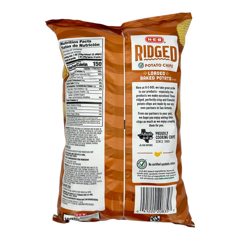 H-E-B Ridged Potato Chip - Loaded Baked Potato