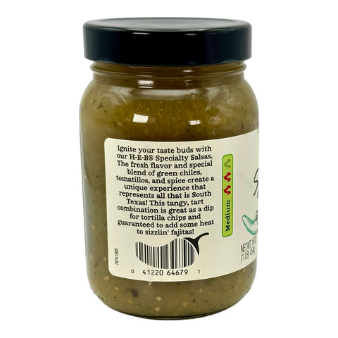 H-E-B Specialty Series 16oz Salsa - Green Chile Tomatillo (Medium)