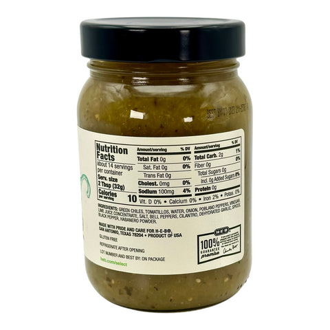 H-E-B Specialty Series 16oz Salsa - Green Chile Tomatillo (Medium)