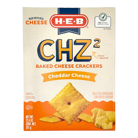 H-E-B CHZ² Baked Cheese Crackers - Cheddar Cheese