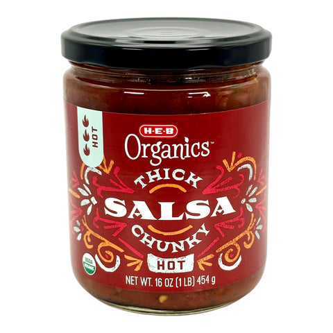 H-E-B Organics Thick, Chunky Salsa - Hot