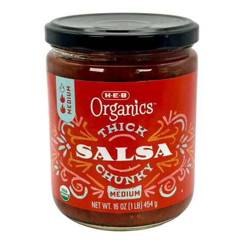 H-E-B Organics Thick, Chunky Salsa - Medium