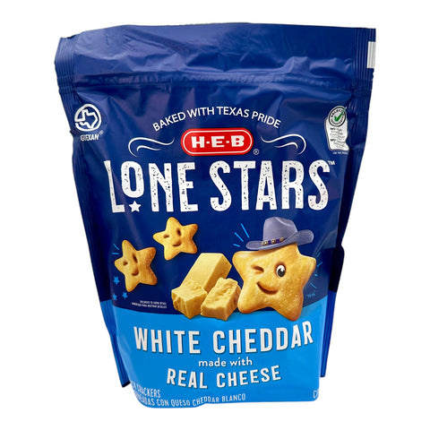 H-E-B Lone Stars Crackers - White Cheddar