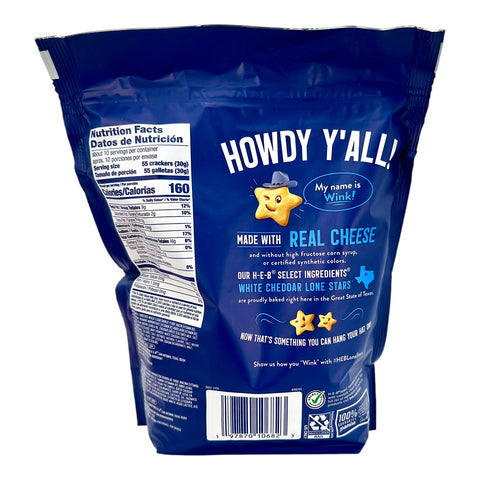 H-E-B Lone Stars Crackers - White Cheddar