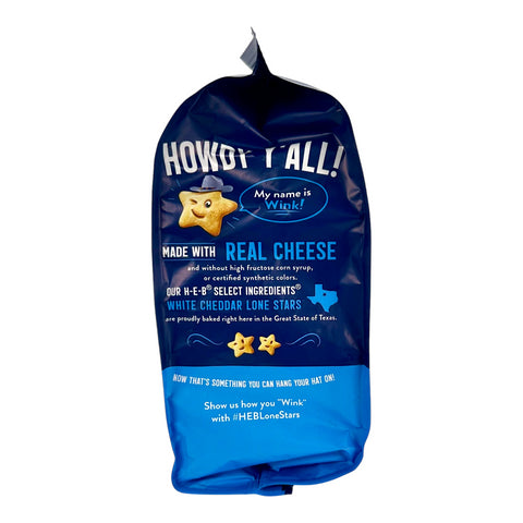 H-E-B Lone Stars Crackers - White Cheddar