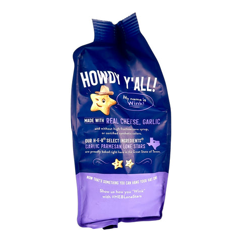 H-E-B Lone Stars Crackers - Garlic Parmesan