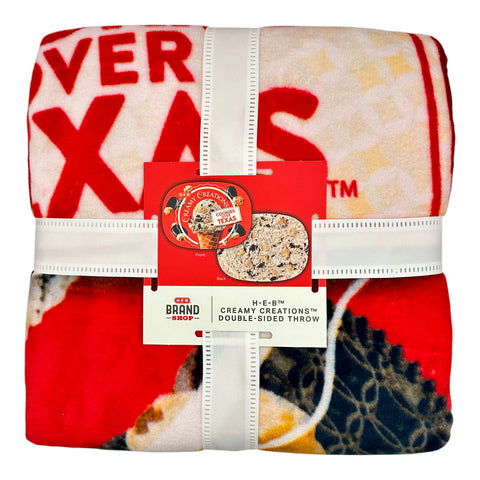 H-E-B Creamy Creations Double-Sided Throw Blanket