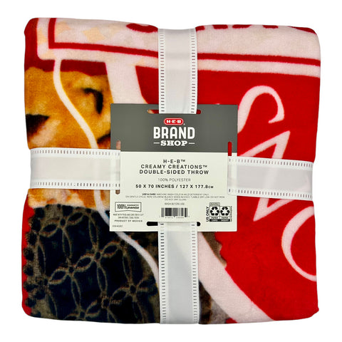 H-E-B Creamy Creations Double-Sided Throw Blanket