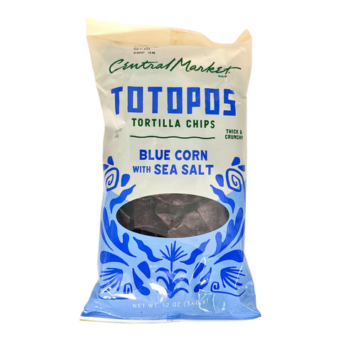 H-E-B Central Market Totopos Tortilla Chips - Blue Corn & Sea Salt