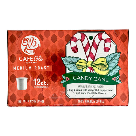 Cafe Olé By H-E-B Single Serve Coffee Cups - Candy Cane (Medium Roast) (Limited)
