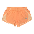 Buc-ee's peach youth track shorts with embroidered beaver logo