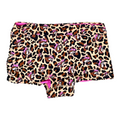 Buc-ee's pink leopard swim shorts - midrise fit