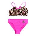 Buc-ee's pink leopard swimsuit - youth two-piece design