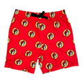 Buc-ee's bright red toddler swim shorts - playful design