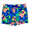 Buc-ee's blue infant swim shorts - tropical floral design