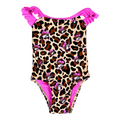 Buc-ee's Pink Leopard Infant One-Piece Swimsuit - Soft nylon blend