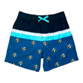 Buc-ee's blue toddler swim shorts - colorblock design