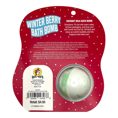 Buc-ee’s Christmas Coconut Milk Bath Bomb
