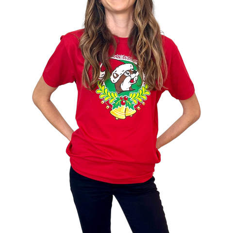 Buc-ee's Adult Christmas 2025 Red T-Shirt