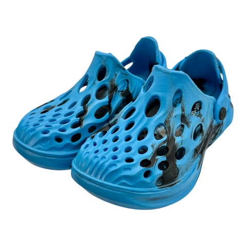 Buc-ee's Toddler Clog Sandles - Splash Blue & Black