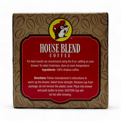Buc-ee's House Blend Coffee, Single Cup Pods, 12 Count