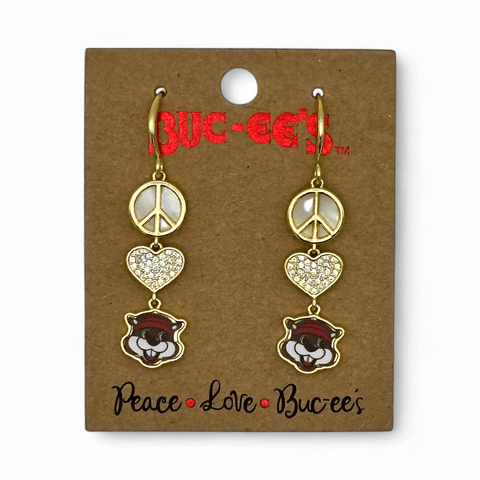 Peace Love Buc-ee's Earrings