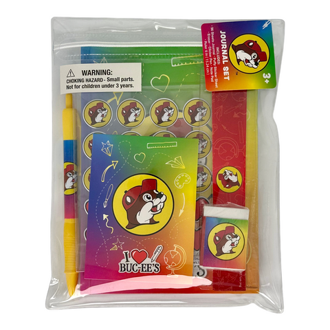 Buc-ee’s Journal Set – 96-Page Journal with Stickers, Pen, Ruler, and More