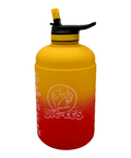 76oz Red And Gold Plastic Hydration Jug with Carry Handle