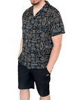 Buc-ee's Men's Camp Shirt - Neon Tiki