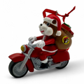 Santa Beaver Motorcycle Ornament