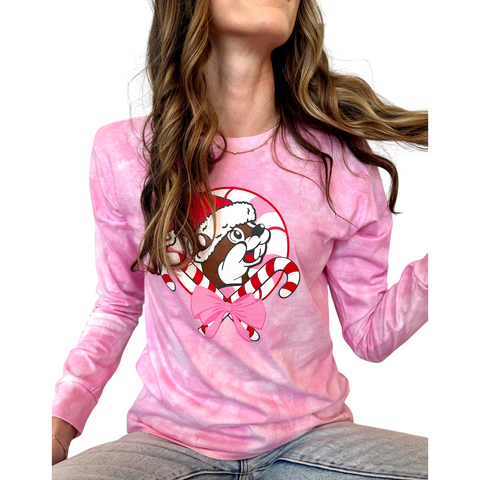 Adult Buc-ee’s Long Sleeve Christmas Pink Shirt