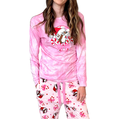 Adult Buc-ee’s Long Sleeve Christmas Pink Shirt