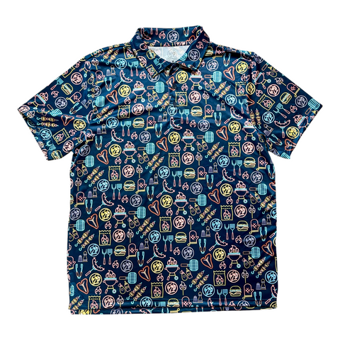 Buc-ee’s Men’s Polo - Neon BBQ