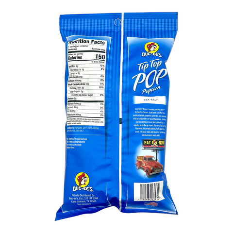 Buc-ee's Tip Top Pop Popcorn - Sea Salt