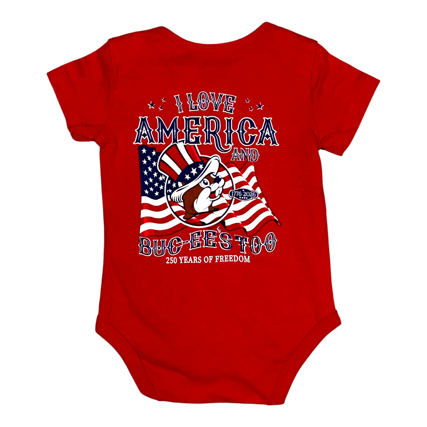 【US古着✨BABY L✨NORTH AMERICA TOUR✨2XL】 Buc-ee's Infant 4th of July America's 250 Onesie – TrueTexasMerch