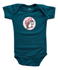 Teal infant onesie - soft cotton material