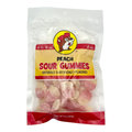 Peach sour gummies - naturally and artificially flavored