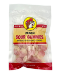 Peach sour gummies - naturally and artificially flavored
