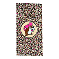 Buc-ee's pink leopard towel - 35x70 inch cotton towel
