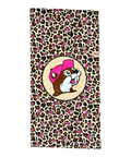 Buc-ee's pink leopard towel - 35x70 inch cotton towel