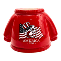 Buc-ee's red novelty candle - sweater shaped, apple pie scent