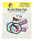 Assorted Pink & Blue sticker pack - 10 peel & stick decals