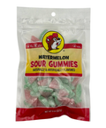 Green and pink sour gummies - watermelon flavor