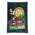 Multi-color blanket - "now serving tricks and treats 2026" text