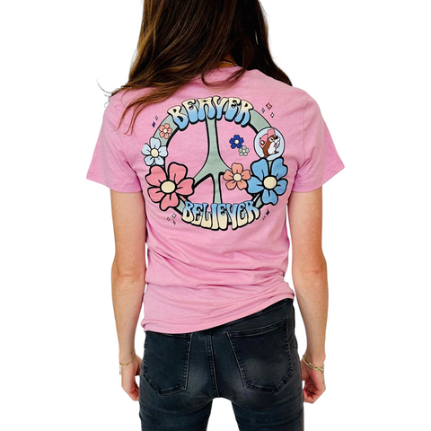 Adult Beaver Believer Pink Shirt