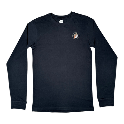 Adult Buc-ee’s Long Sleeve Black Shirt – Camo