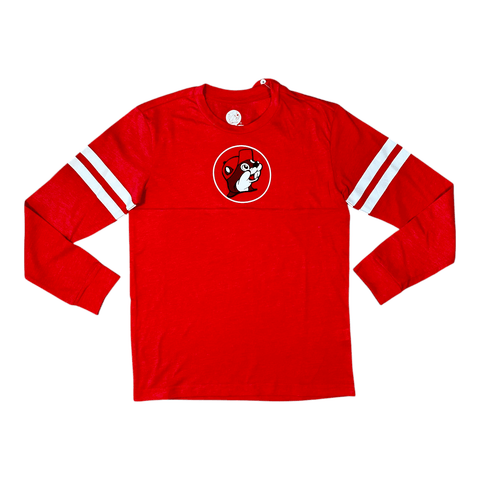 Buc-ee’s Youth Red Baseball T-Shirt – Long Sleeve Classic Style
