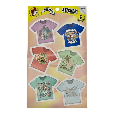Buc-ee’s T-Shirt Sticker Sheet