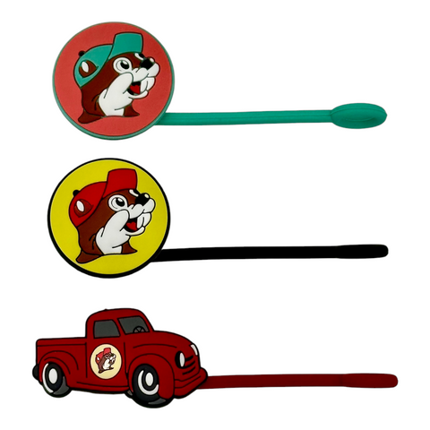 Buc-ee’s 3-Pack Straw Topper Set